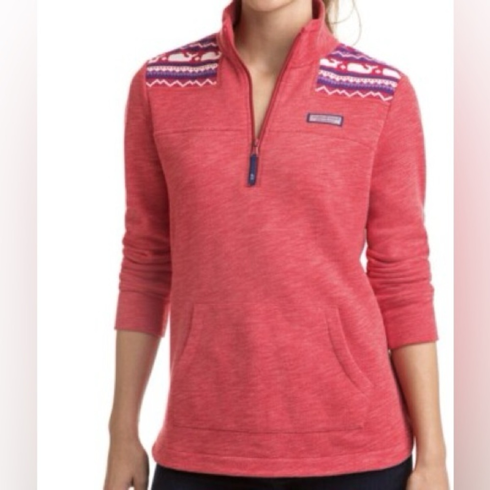 Vineyard Vines Whale Isle Quarter Zip Pullover Shep Shirt